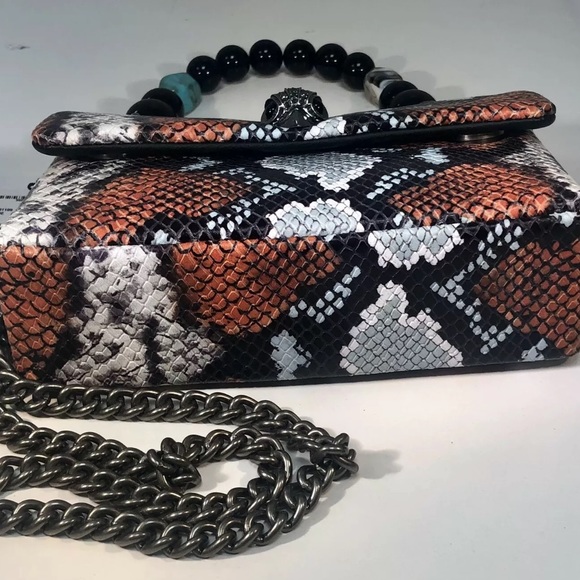 Snakeskin Crossbody Bag Orange Multi NWT - Picture 7 of 12